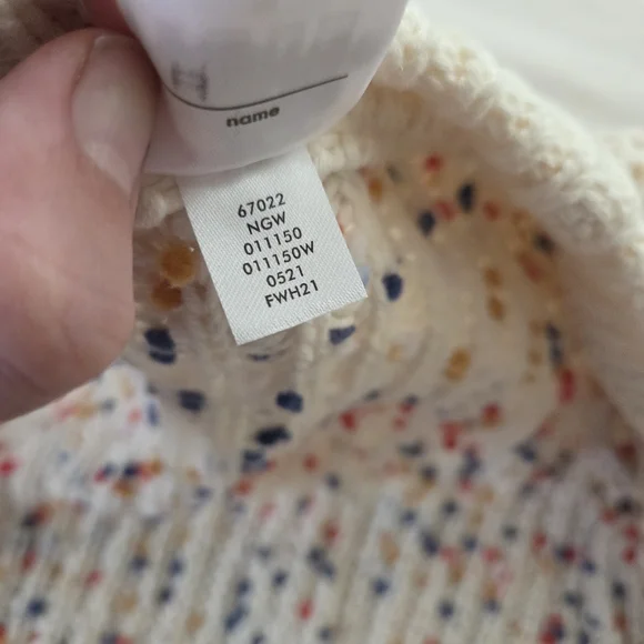 Hanna Andersson Colorful Speckled Knit Cardigan 3t - Picture 7 of 9